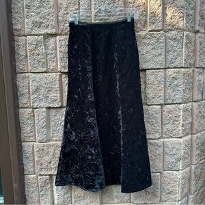 Crushed velvet maxi skirt